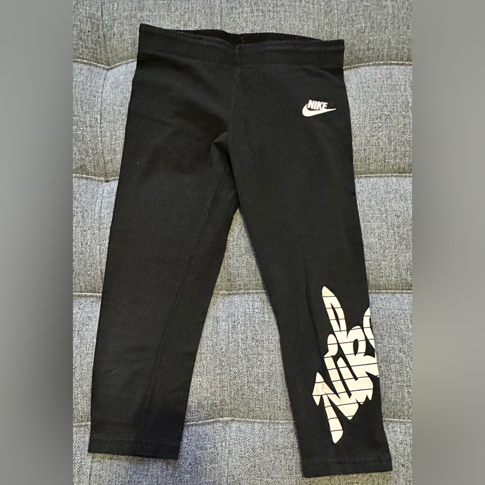 Nike Kids Black Logo Leggings